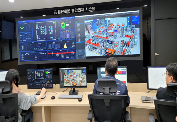 ▲4층 5G 통합 관제센터 모습.