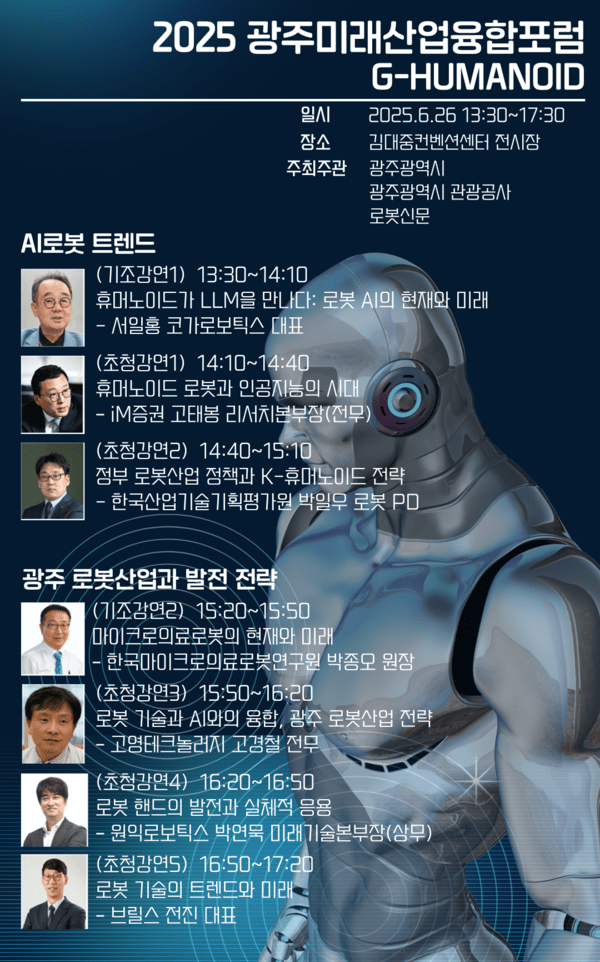 ▲2025 광주미래산업융합포럼 G-HUMANOID 포스터