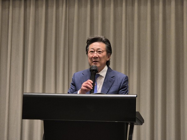 ▲조동일 자동바카라사이트 통장국제연맹(IFAC) 회장(서울대학교 교수)이 축사를 하고 있다.