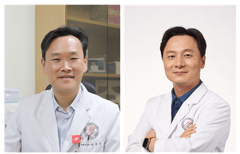 ▲왼쪽 부터 이경주 교수, 박세우 교수(사진=한림대동탄성심병원)