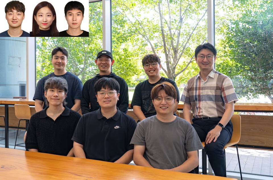 ▲(상단 왼쪽부터) 백승혁 박사(한국기계비트코인카지노원)·GIST AI융합학과 노희선 박사과정·이영진 석사과정. (뒷줄 왼쪽부터 시계 방향으로) GIST AI융합학과 박사과정 이건협·노상준·이상범·이규빈 교수·박사과정 강래영·이주순·김강민.