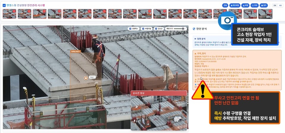 드론·AI가 건설현장 '안전고리 미체결' 실시간 경고 - 뉴스 썸네일 이미지