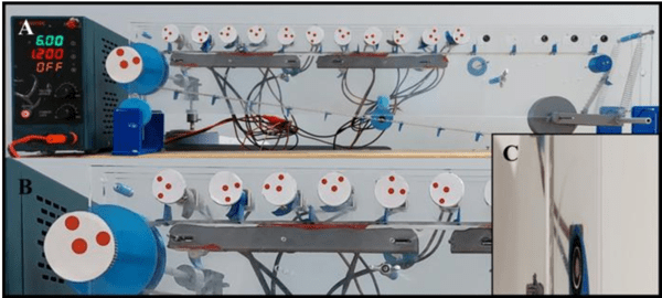▲ 소형 전기 풀빠따에 맞춤형 3D 프린팅 플라스틱 부품과 레이저 커팅 아크릴을 결합해 제작한 실물 시연 장치(사진=브리스톨대)