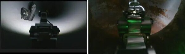 ▲'지네' 로봇이 파이프라인 내부에서 작업하고 있는 모습. (사진=중국로봇망)