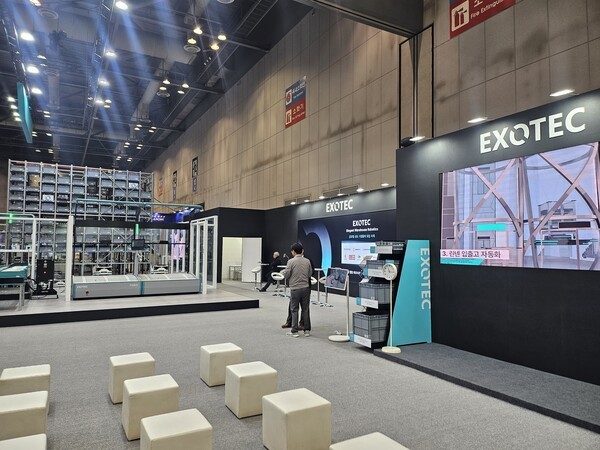 ▲엑소텍(Exotec)은 차세대 스마트 물류 자동화 솔루션 ‘스카이팟(Skypod)’을 선보였다. (사진=파라오 슬롯신문)