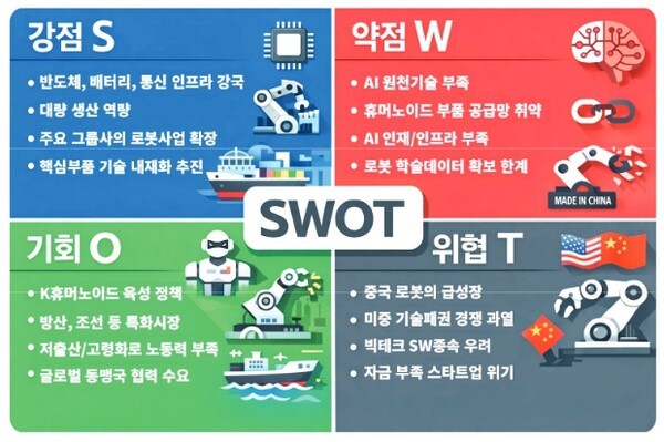 ▲기계연의 국내 휴머노이드 퍼스트카지노 산업 생태계 SWOT 분석. (사진=기계연)