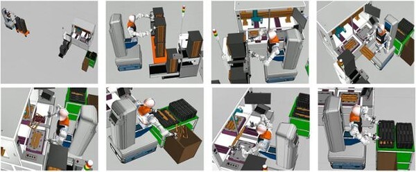 ▲'이동형 양팔 로봇' 공정 시뮬레이션 모습. (사진=대구시)