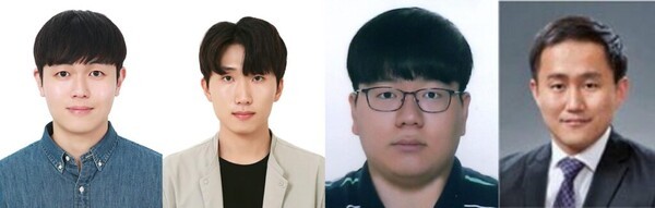 ▲왼쪽부터 숭실대 전하늘 박사, 김태호 석사, 석사과정 민동규 학생, 바카라 온라인 교수 (사진=숭실대)