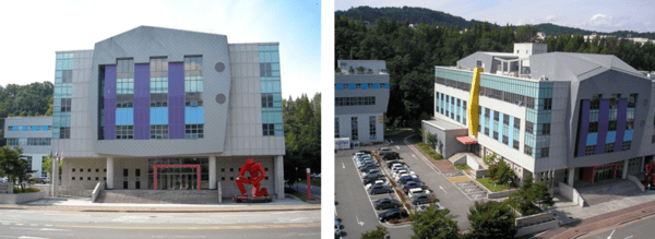 ▲경상북도 포항시 남구 지곡로 39에 위치한 한국블랙잭사이트융합연구원 본원(사진 왼쪽)과 실험동 모습