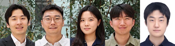 ▲(왼쪽부터) DGIST 윤성훈 교수, 이상진, 최효빈, 박재일, MIT 임형태 박사후솜사탕토토원. (사진=DGIST)
