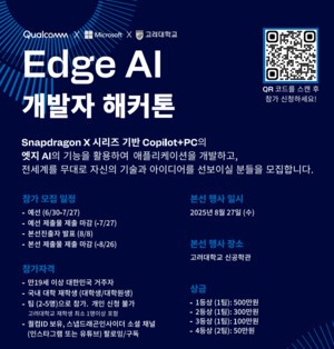 고려대, ‘2025 퀄컴 엣지 AI 개발자 해커톤’ 멤버십카지노…실전 AI 경연 펼친다