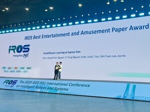 日 리츠메이칸대 미미카지노S 랩, ‘IROS 2025’에서 엔터테인먼트 및 오락 분야 최우수 논문상 수상